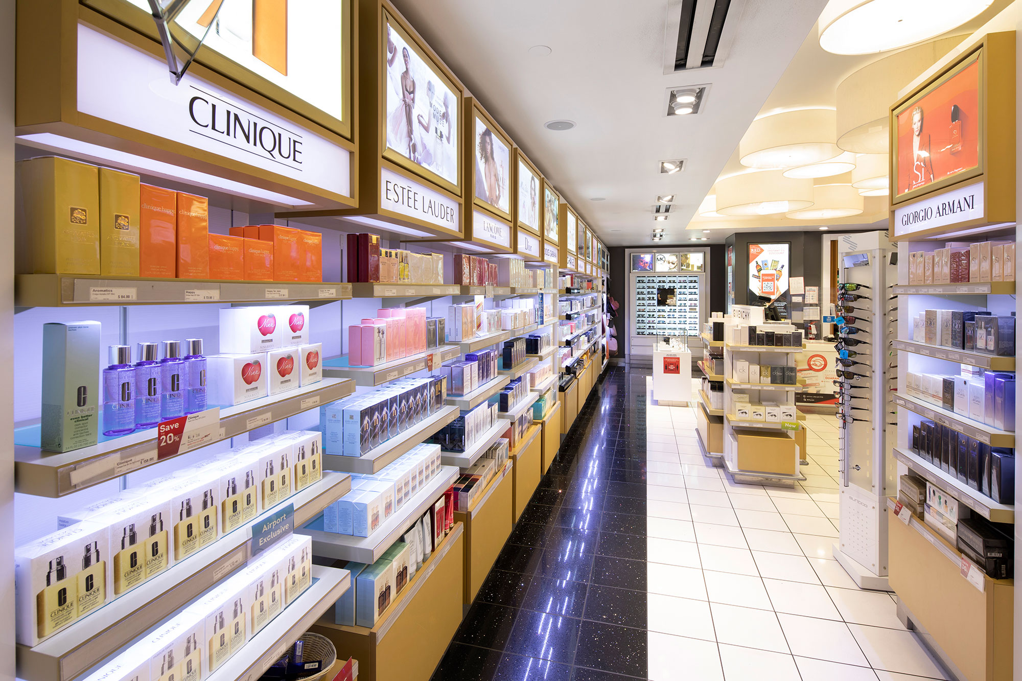 SEA Dufry Duty Free (Central Terminal) Cosmetics and Perfume Wall