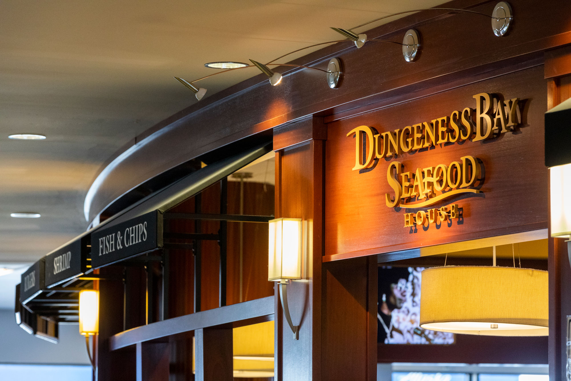 SEA Airport - Dungeness Bay Seafood House Exterior Signage