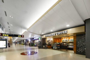 SEA Starbucks (A Gates) Exterior with Terminal View