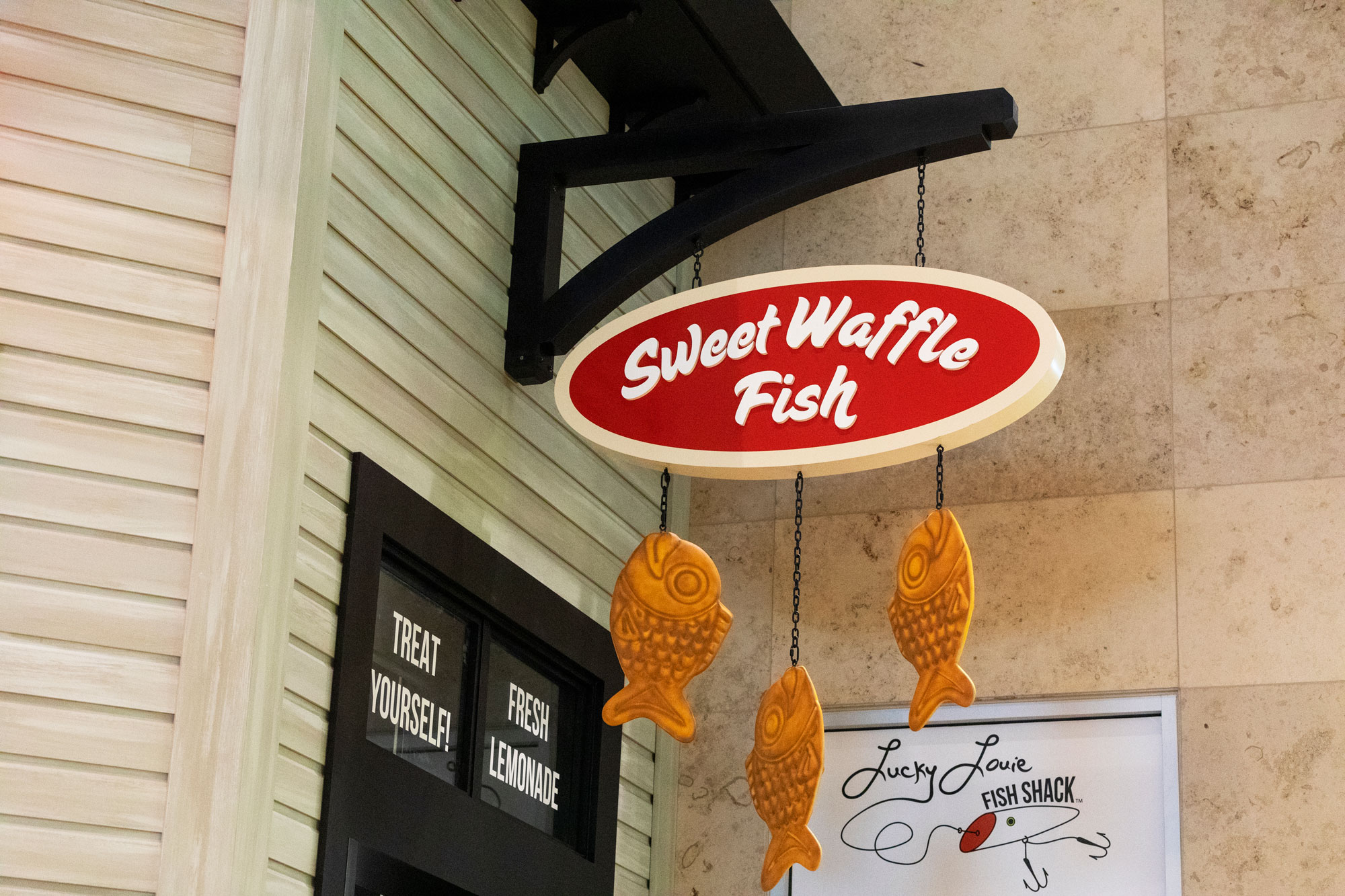 SEA Lucky Louie Fish Shack Sweet Waffle Fish Sign