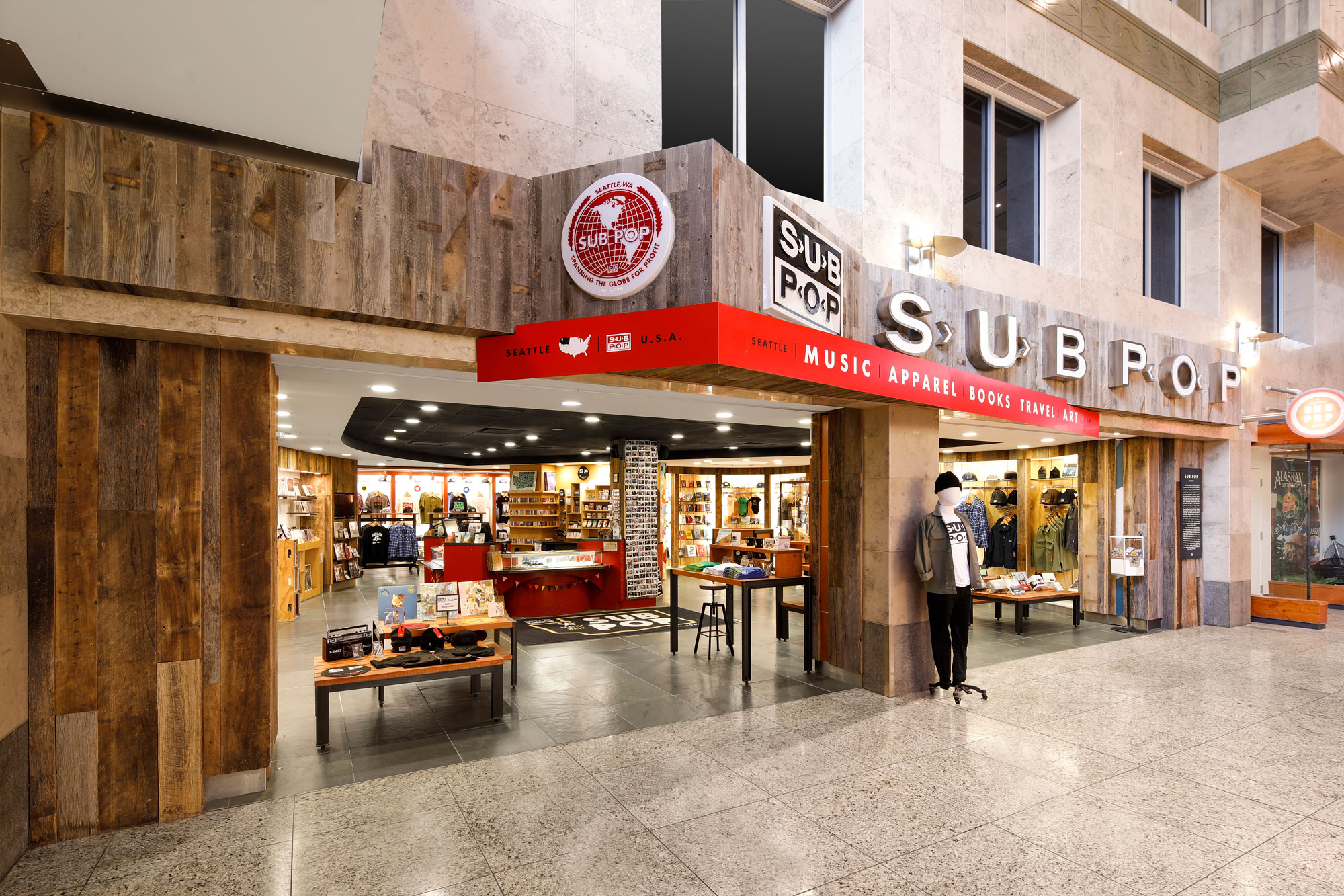 SEA Airport subPOP Retail Store Exterior