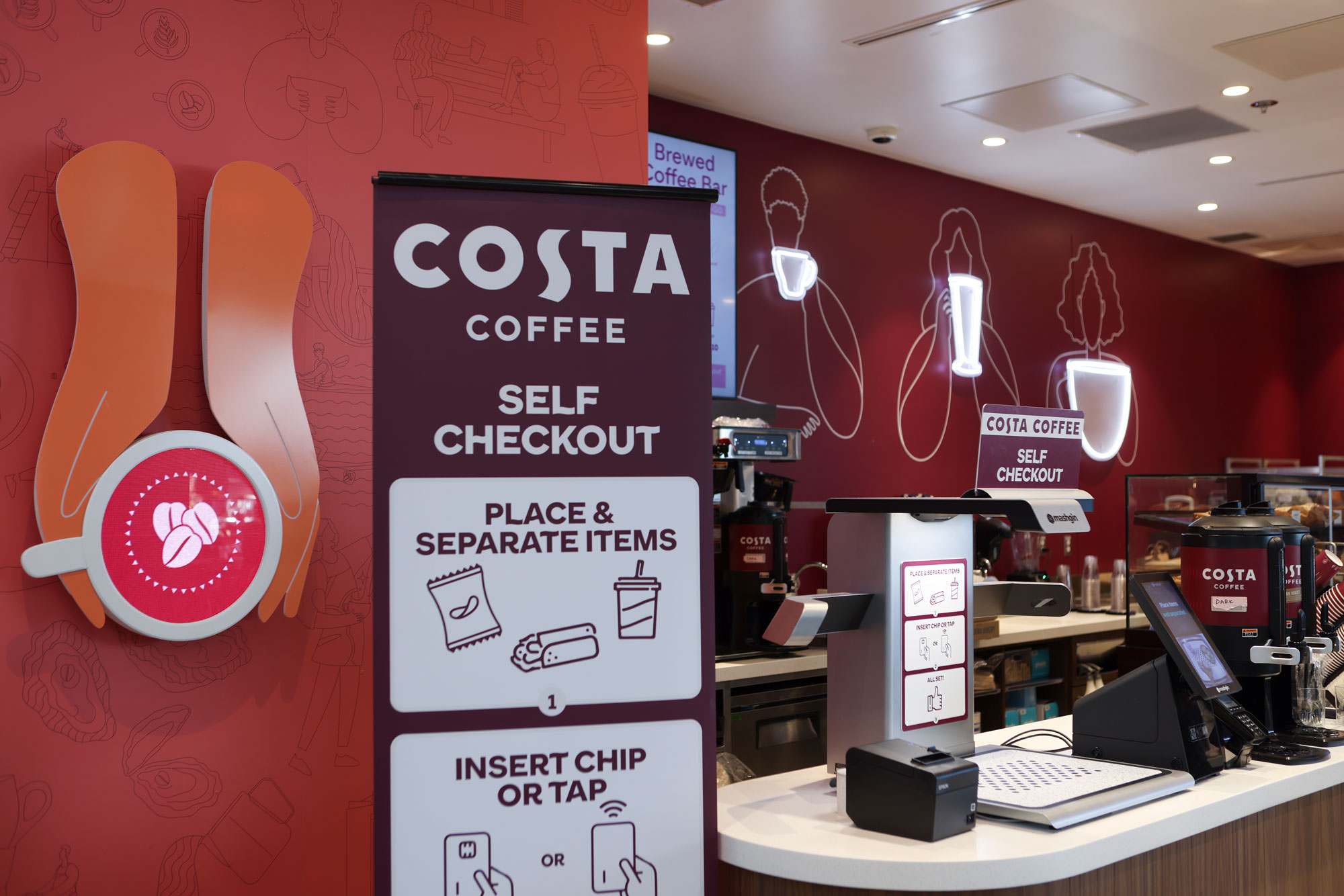SEA Costa Coffee with self checkout