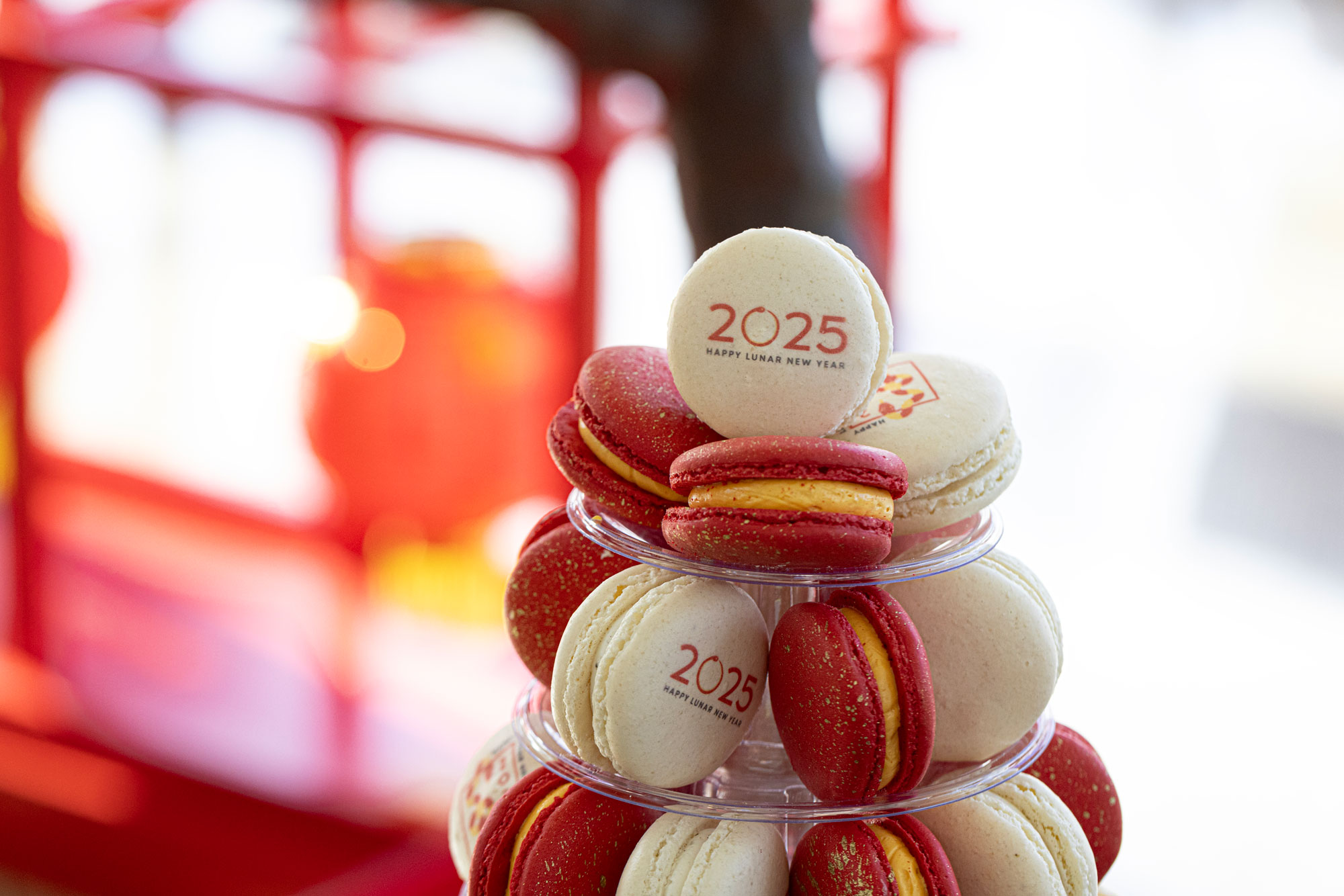 SEA 2025 Lunar New Year Celebration with decorated macarons