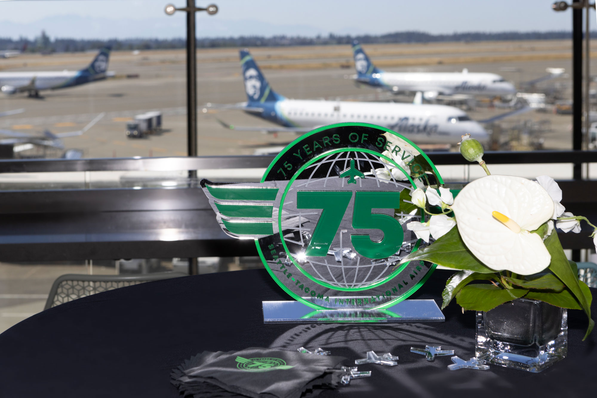 75th Celebration with airfield in the background
