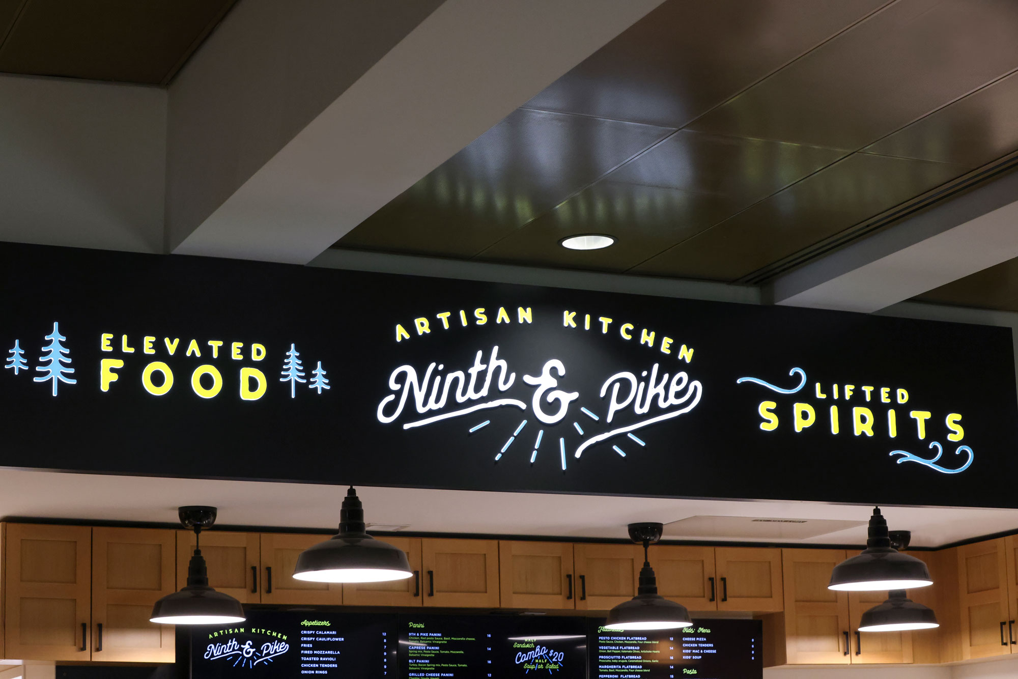 Ninth & Pike signage close-up