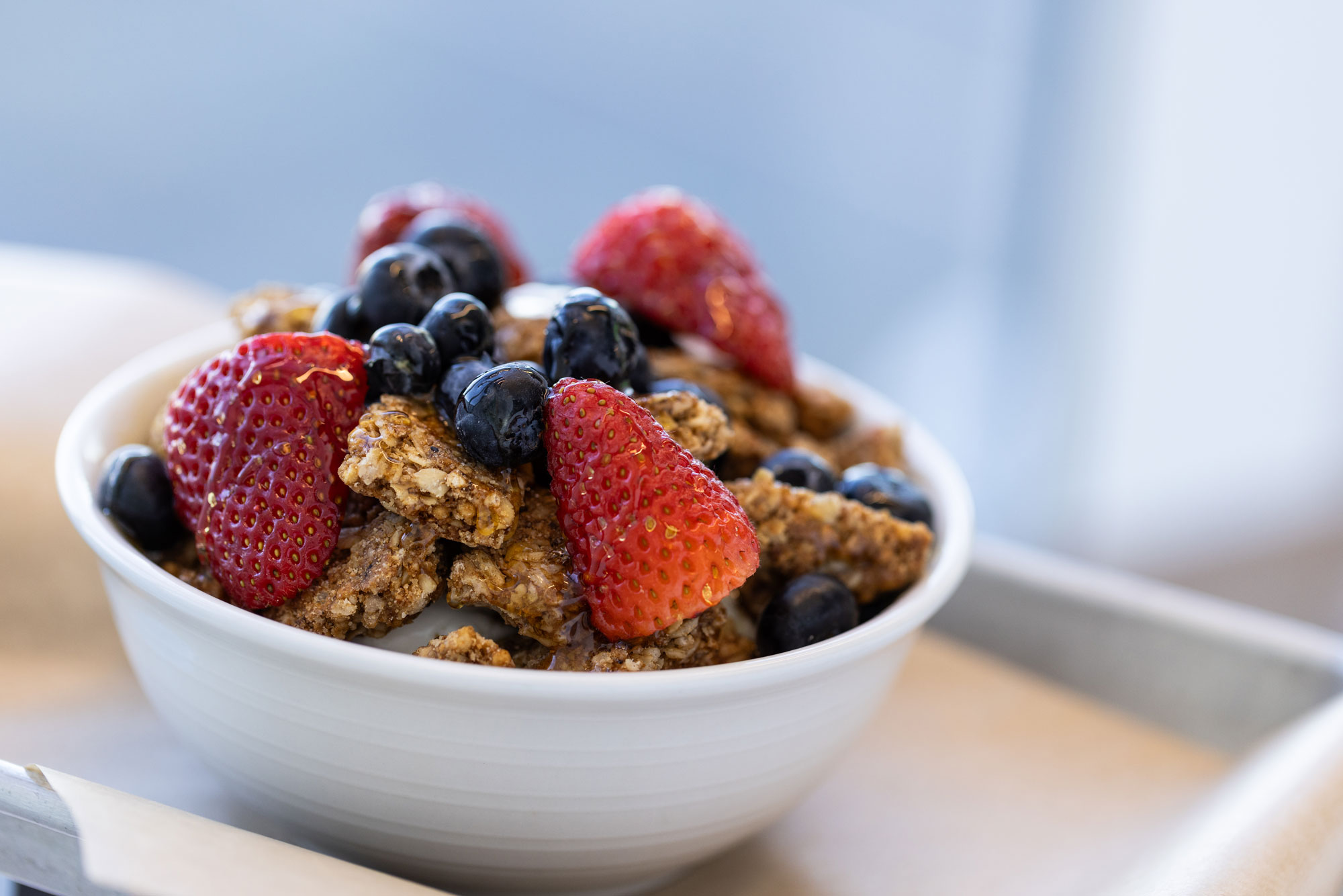 Open Space Tap Room fruit and granola bowl