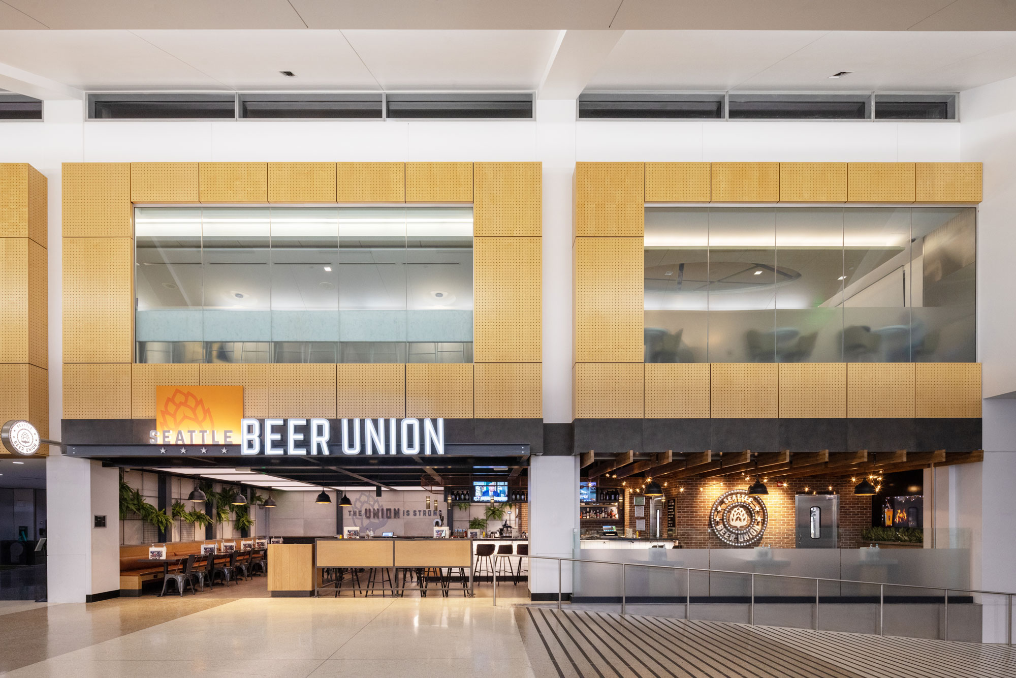 Seattle Beer Union Exterior with Concourse Ramp