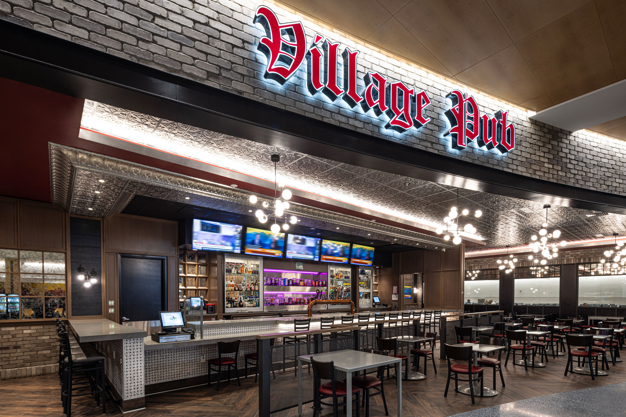 Village Pub bar and seating