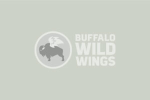 Buffalo Wild Wings inverted white logo on green/grey background
