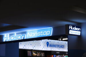 Hudson Nonstop facade and blade sign