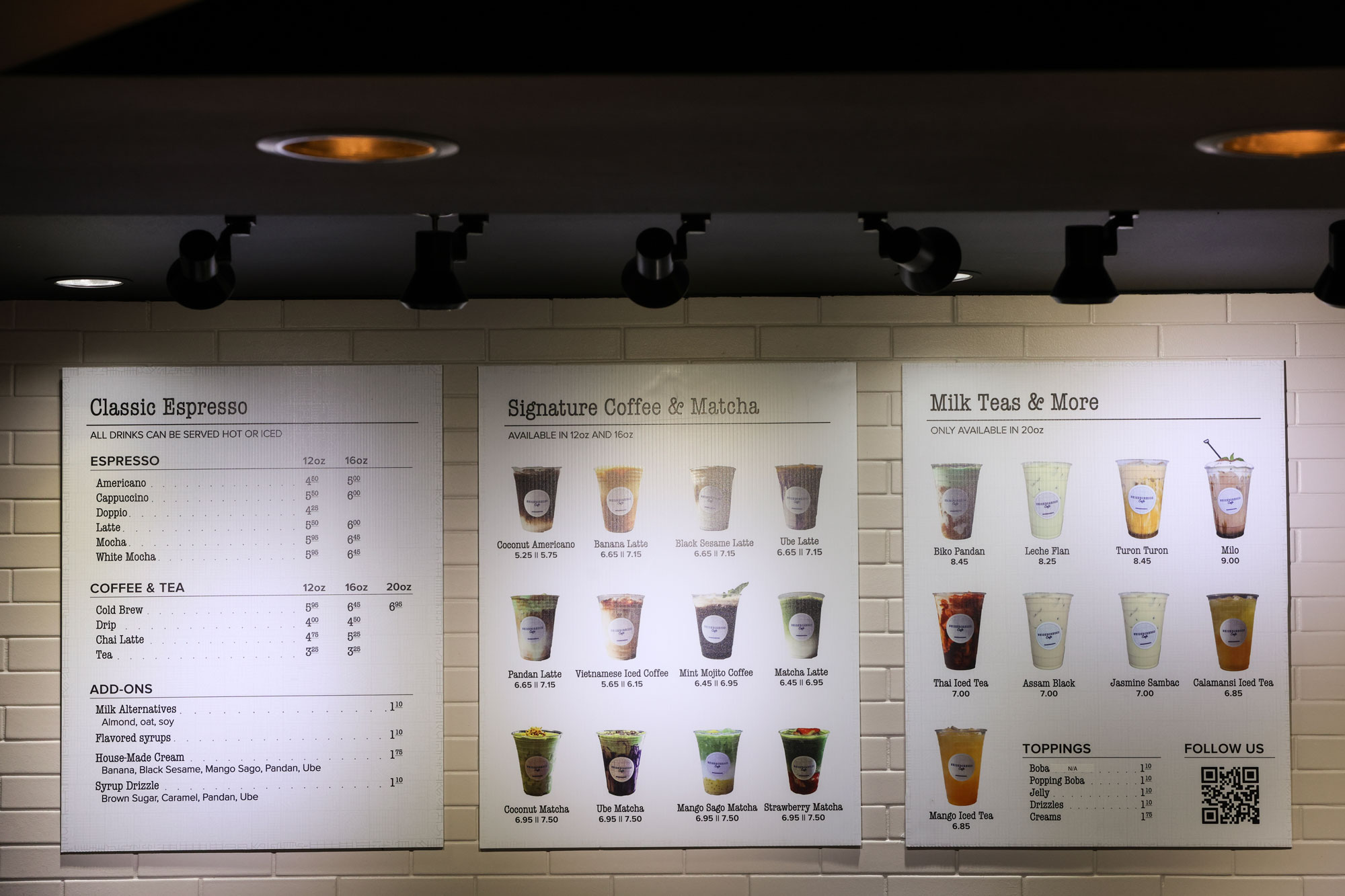 Neighborhood Cafe drink menu