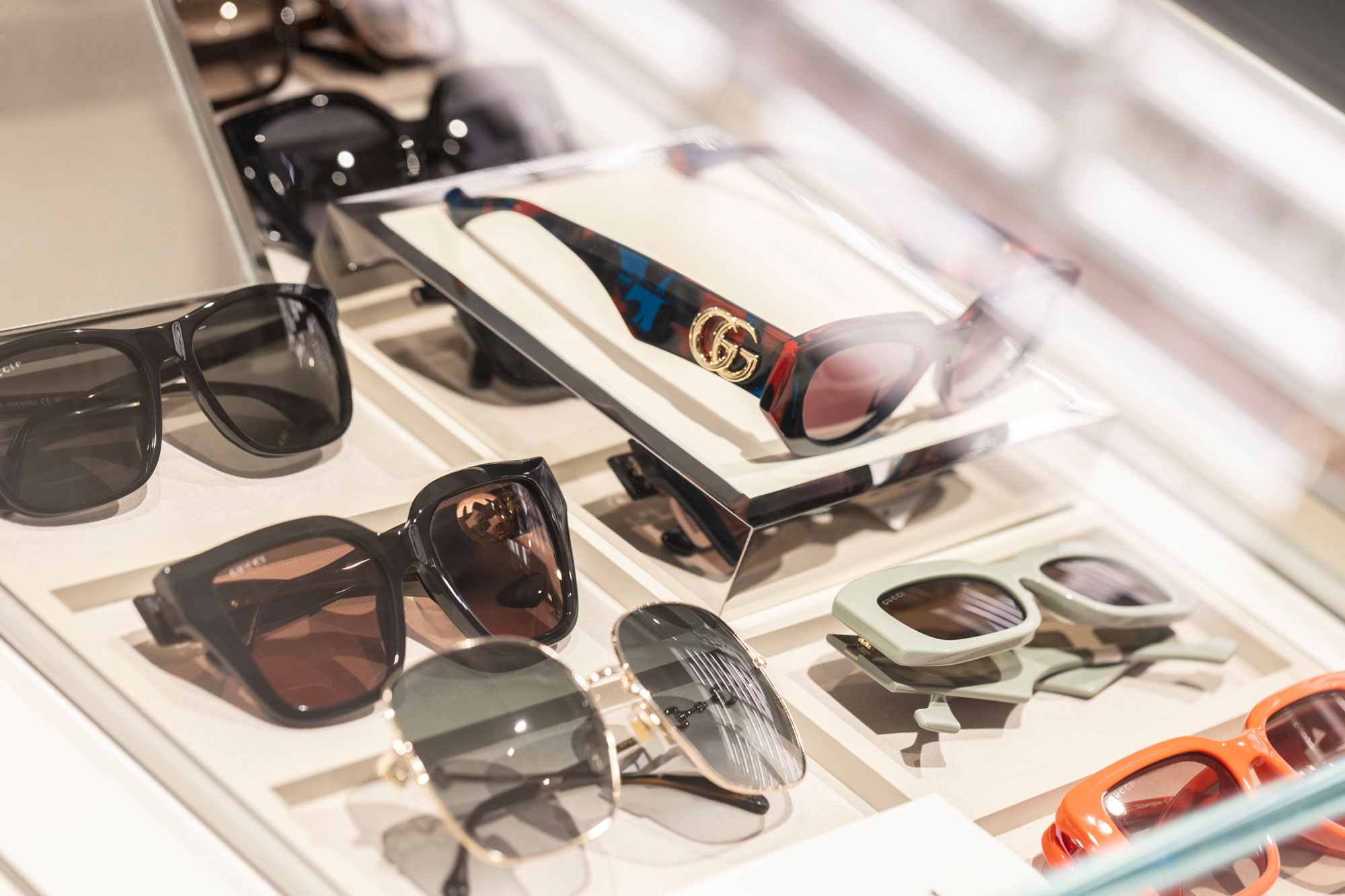 Sunglass Hut with display case