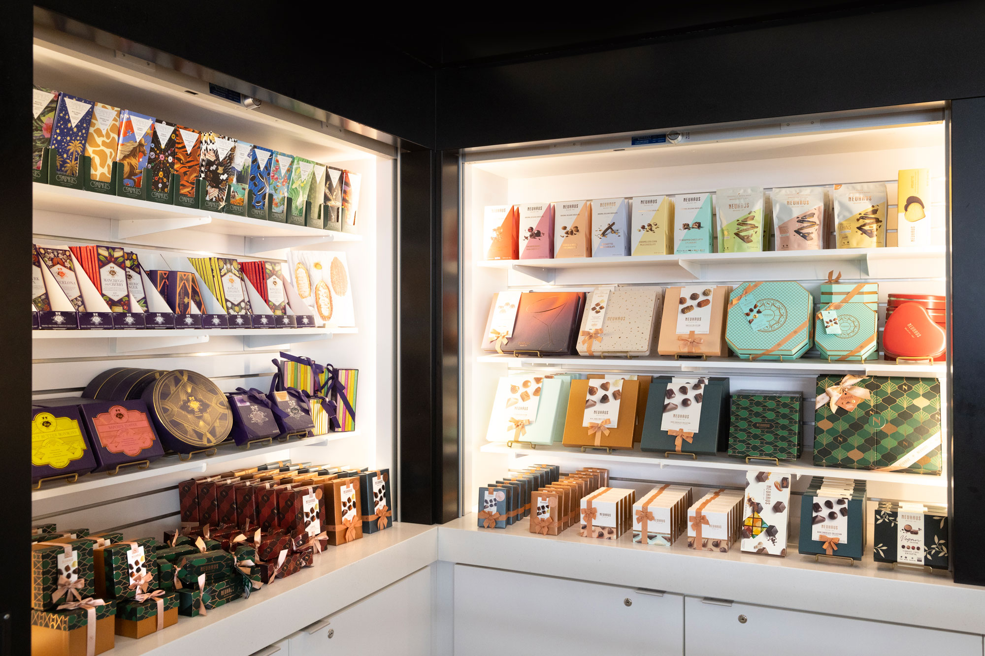 Theo Chocolate display case