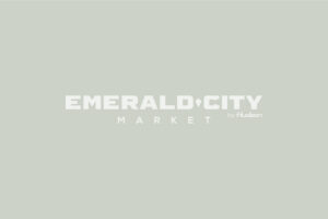 Emerald City Market by Hudson logo on green/grey background