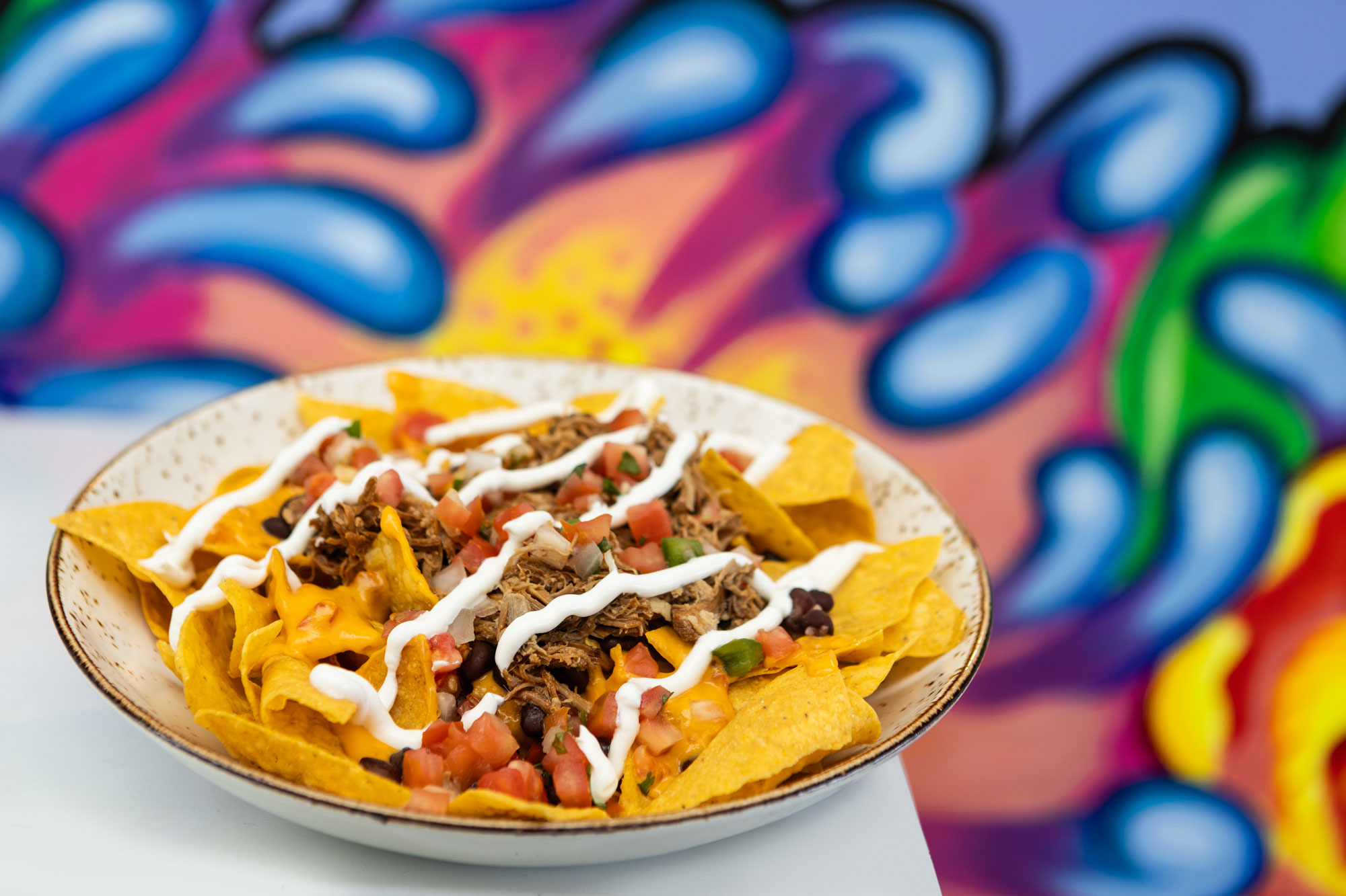 Mi Casa Cantina nachos with shredded beef