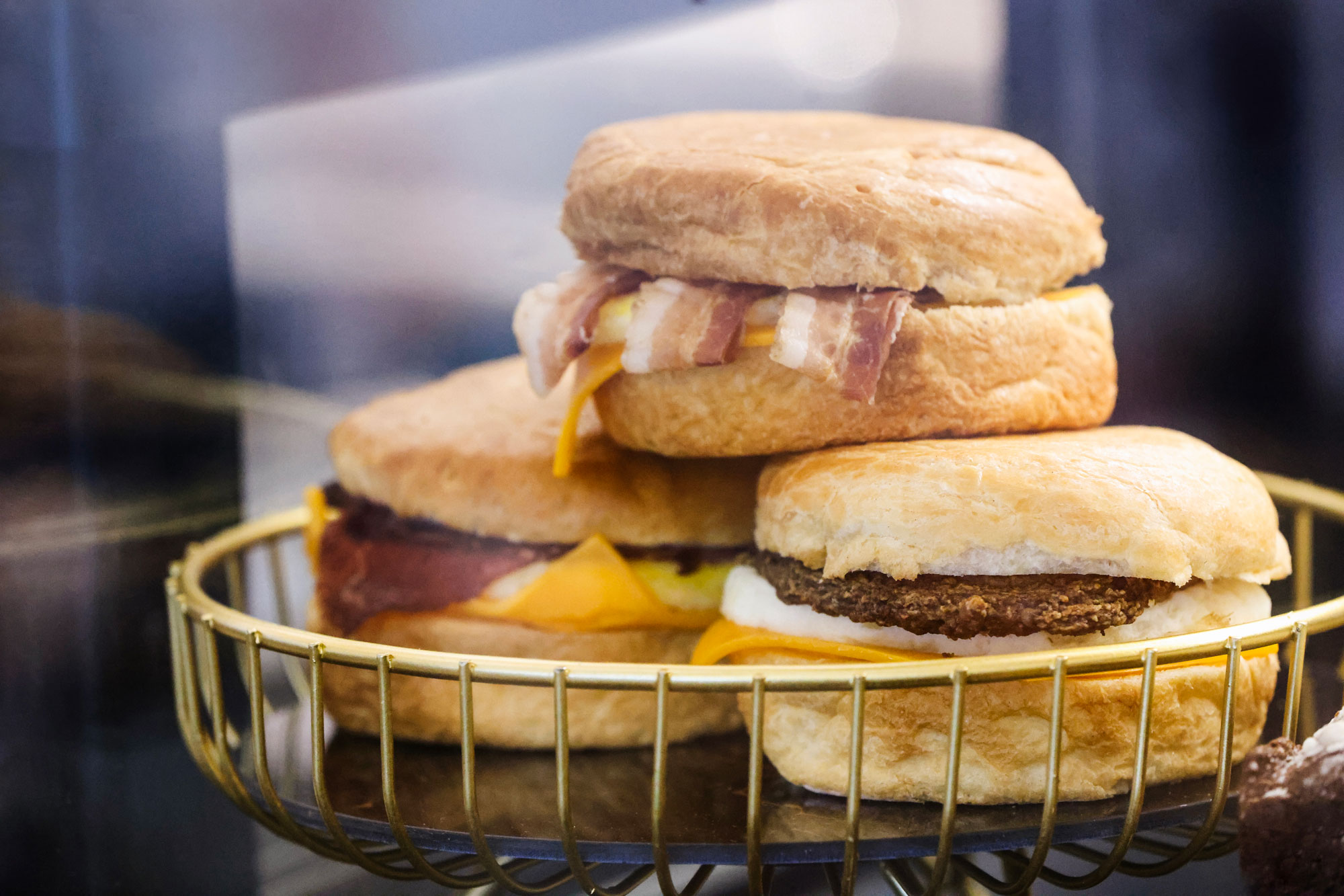 Neighborhood Bubble Tea & Coffee breakfast sandwiches