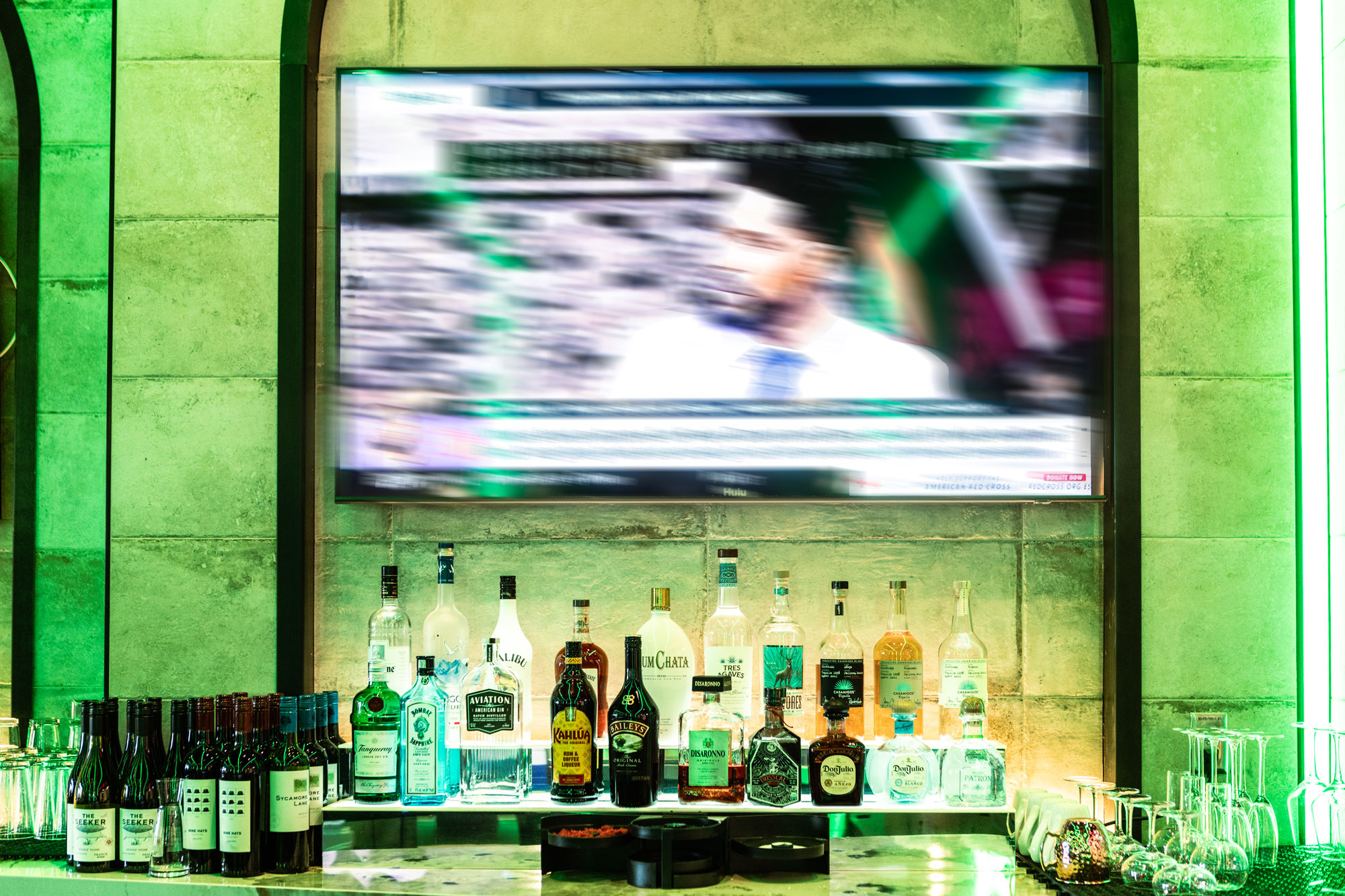 Sky Gamerz bar with spirits