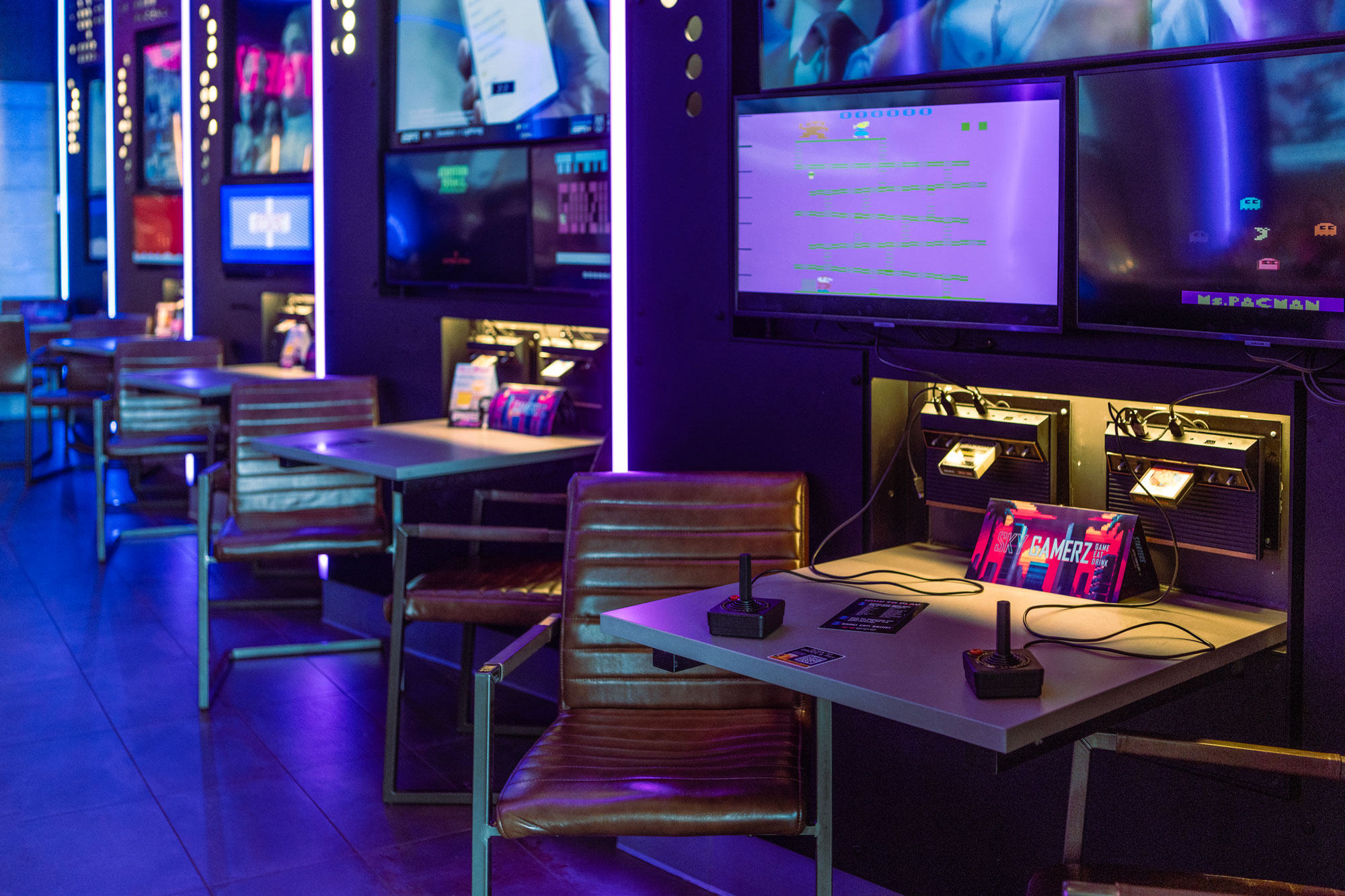 Sky Gamerz interior with gaming tables