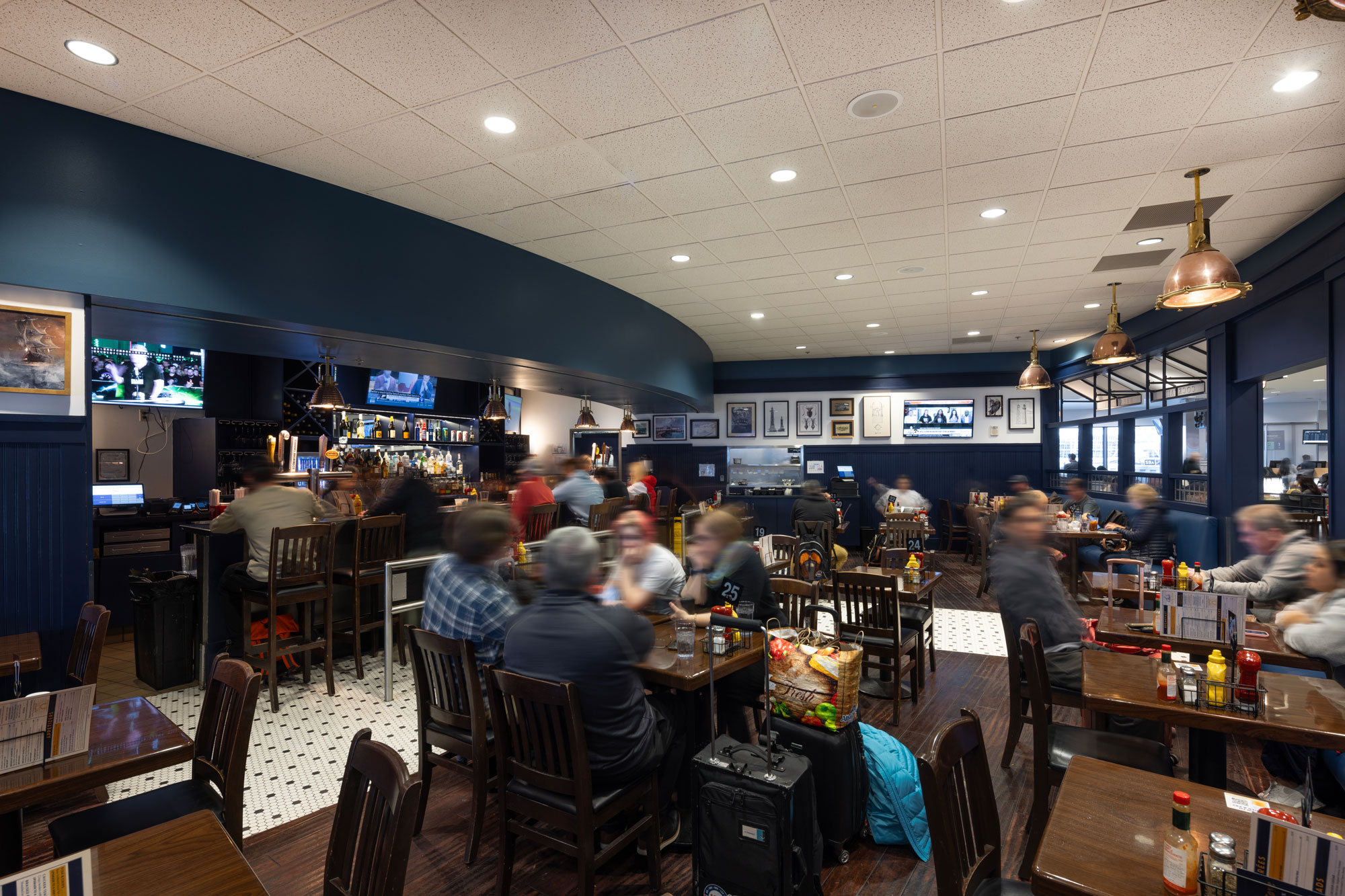 Smith Cove interior with bar