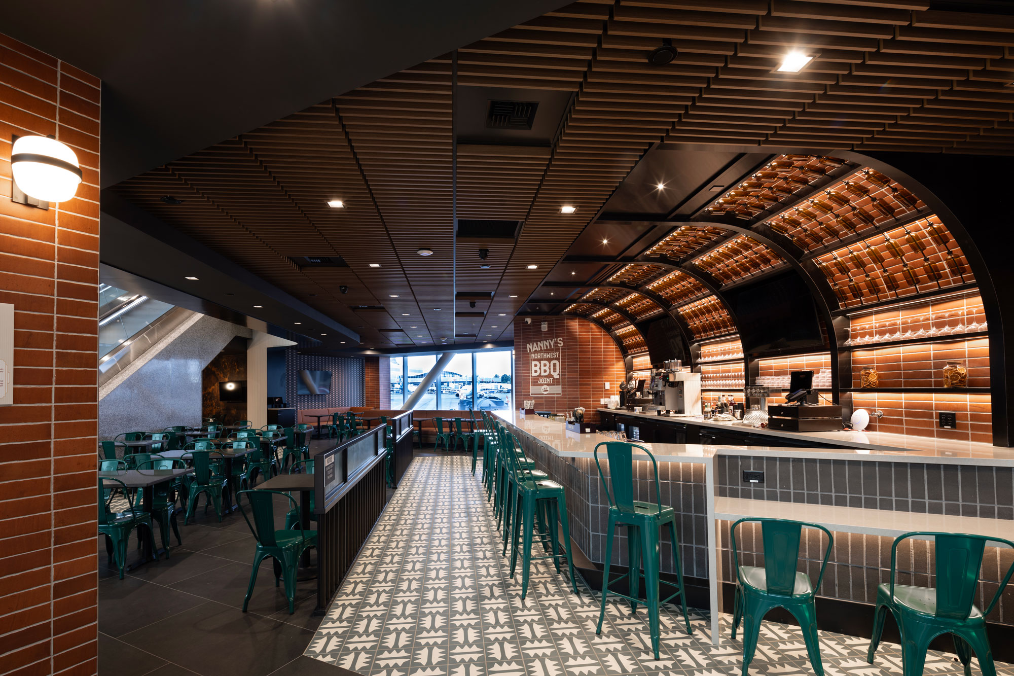Nanny's BBQ bar and dining seating